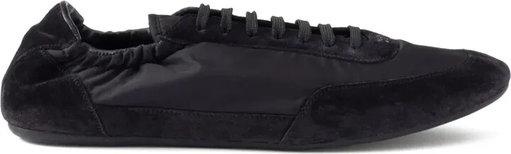Collapse Re-Nylon suede sneakers