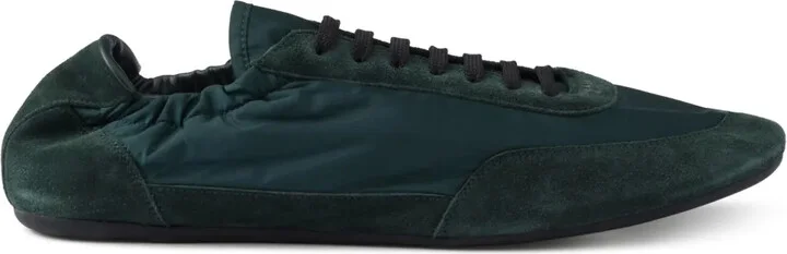 Collapse Re-Nylon suede sneakers
