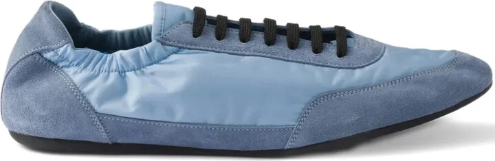 Collapse suede-trimmed sneakers