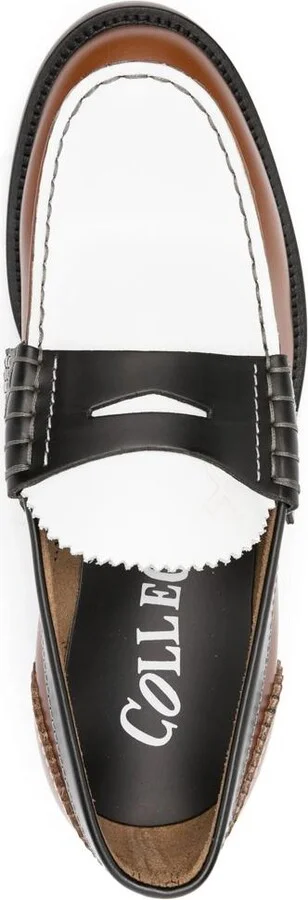 College Colourblock Leather Loafers - Image 4