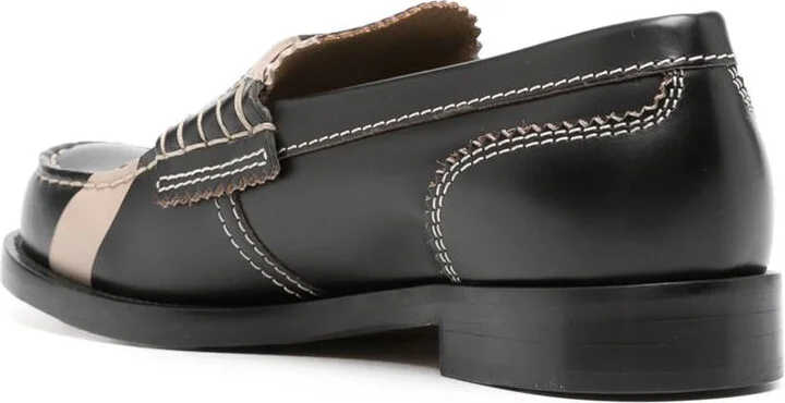 College Cross-Print Leather Loafers - Image 3