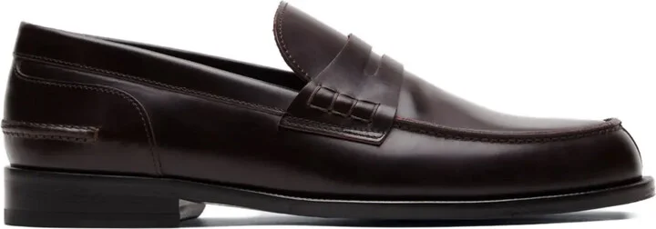 College leather penny loafers