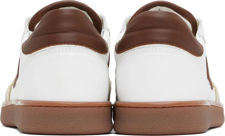 COLLEGIUM White & Brown Pillar Court II Sneakers - Image 2