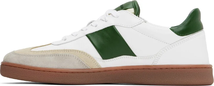COLLEGIUM White & Green Pillar Court II Sneakers - Image 3