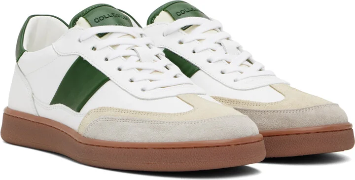 COLLEGIUM White & Green Pillar Court II Sneakers - Image 4