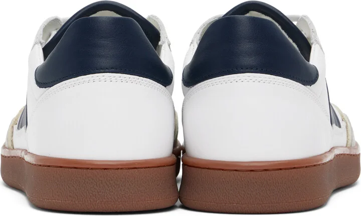 COLLEGIUM White & Navy Pillar Court II Sneakers - Image 2