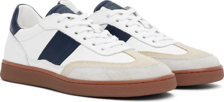 COLLEGIUM White & Navy Pillar Court II Sneakers - Image 4
