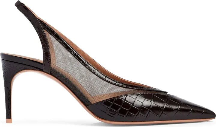 Collins 70mm leather pumps