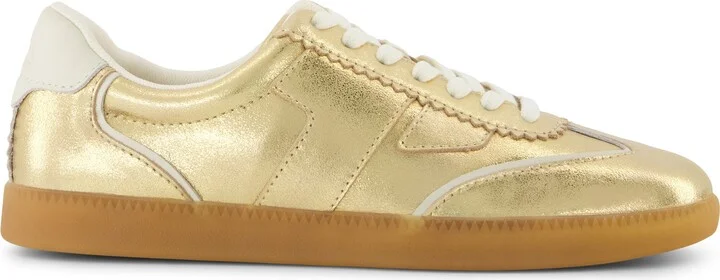 Collins Casual Lace-Up Sneaker Gold Metallic Leather