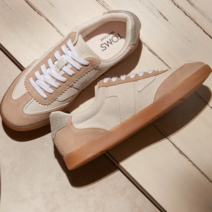 Collins Oatmeal Multi Suede and Leather Lace Up Sneaker - Image 2