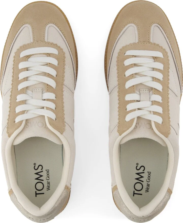 Collins Oatmeal Multi Suede and Leather Lace Up Sneaker - Image 5