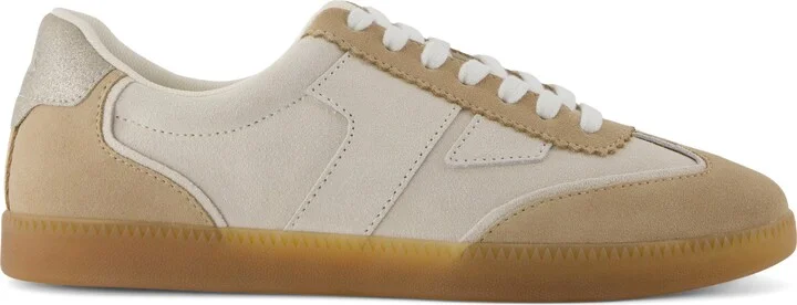 Collins Oatmeal Multi Suede and Leather Lace Up Sneaker