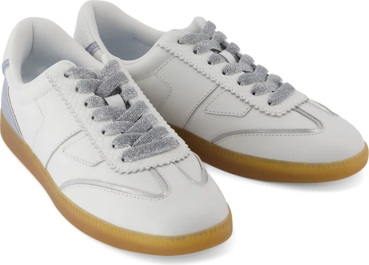 Collins Pastel Blue Multi Leather and Suede Lace Up Sneaker - Image 4
