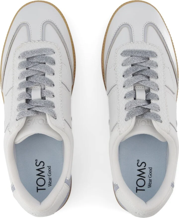 Collins Pastel Blue Multi Leather and Suede Lace Up Sneaker - Image 6