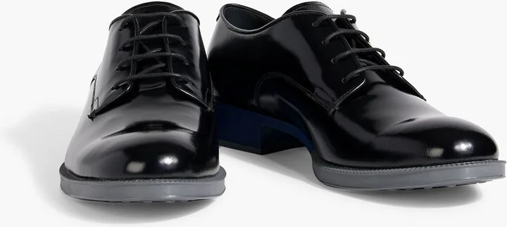 Color-block glossed-leather brogues - Image 2