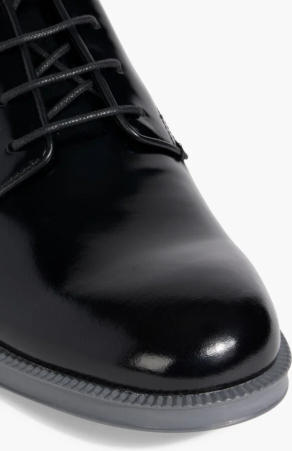 Color-block glossed-leather brogues - Image 4