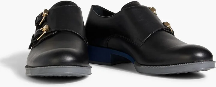 Color-block leather brogues - Image 2