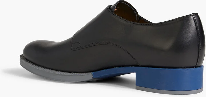 Color-block leather brogues - Image 3
