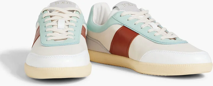 Color-block leather sneakers - Image 2