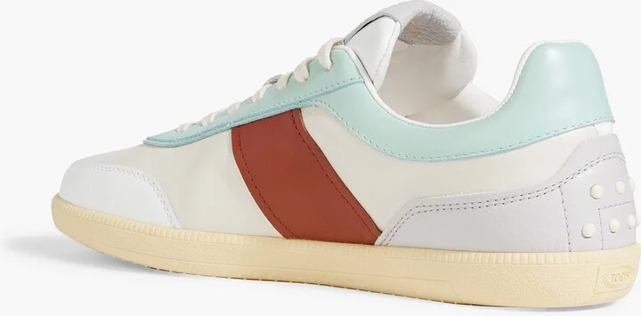 Color-block leather sneakers - Image 3
