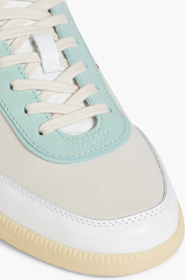 Color-block leather sneakers - Image 4