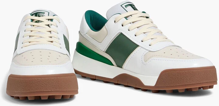 Color-block leather sneakers - Image 2