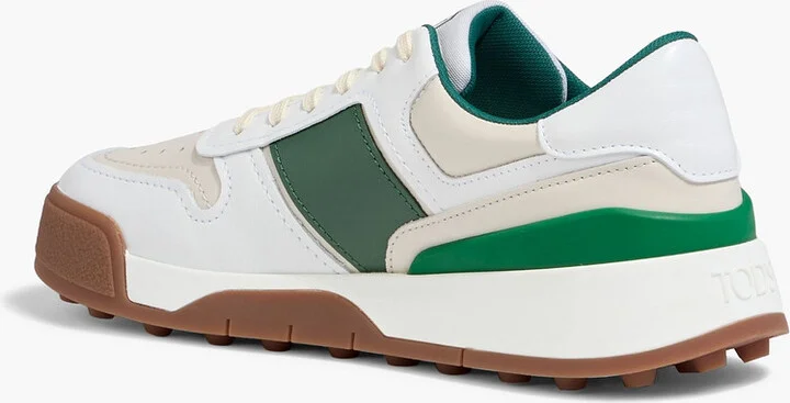 Color-block leather sneakers - Image 3