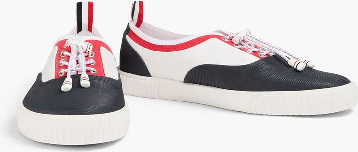 Color-block rubber and canvas sneakers - Image 2
