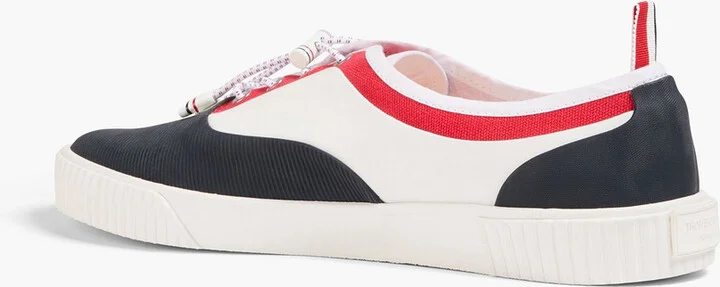 Color-block rubber and canvas sneakers - Image 3