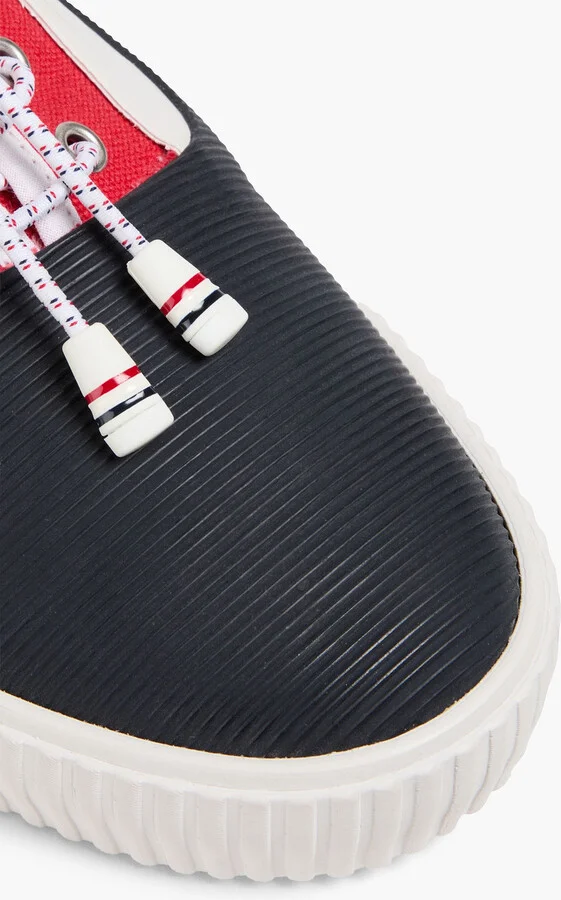 Color-block rubber and canvas sneakers - Image 4