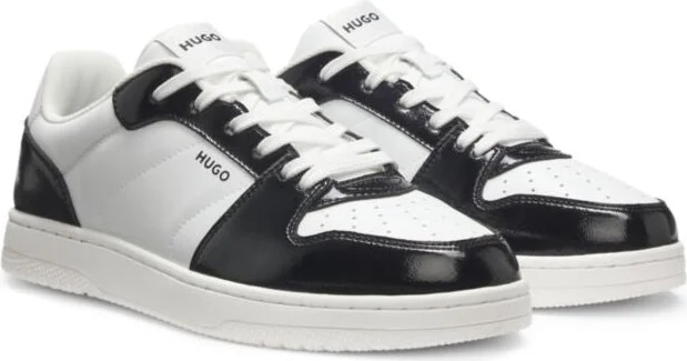 Color-blocked trainers with logo details