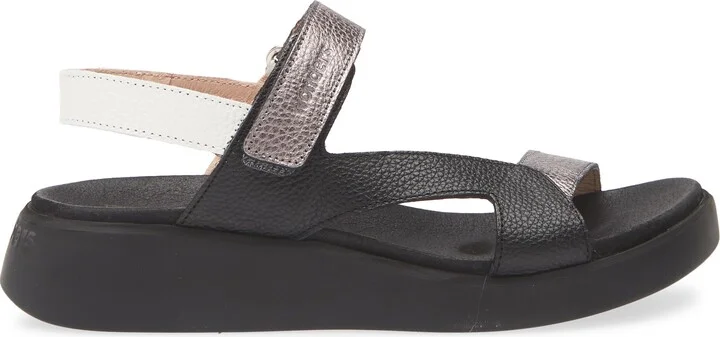 Colorblock Leather Sandal - Image 3