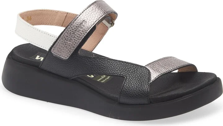 Colorblock Leather Sandal