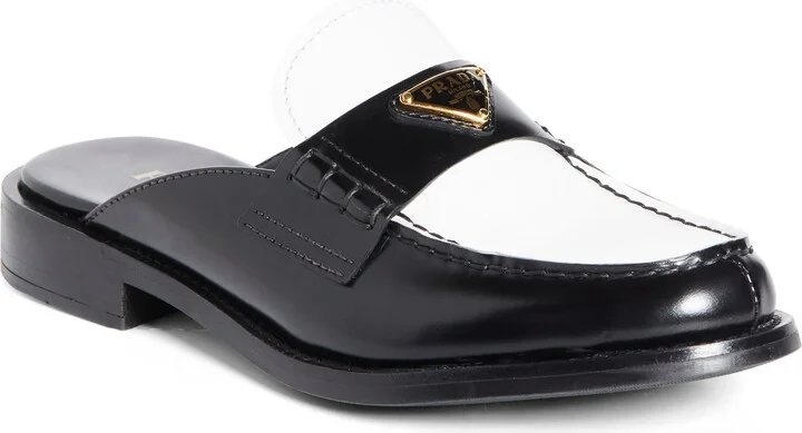 Colorblock Loafer Mule