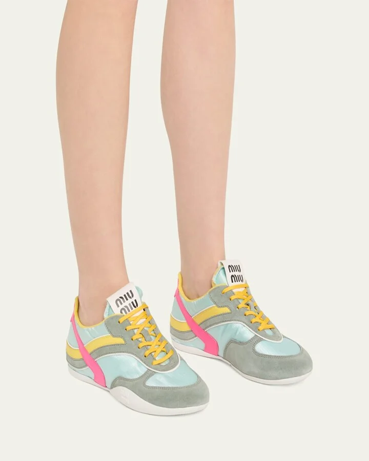 Colorblock Nylon Tech Runner Sneakers - Image 2