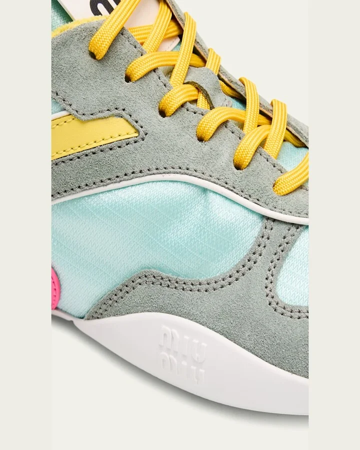 Colorblock Nylon Tech Runner Sneakers - Image 3