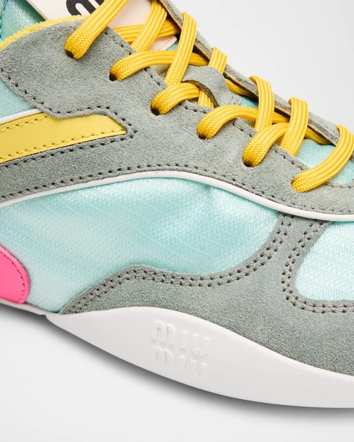 Colorblock Nylon Tech Runner Sneakers - Image 3