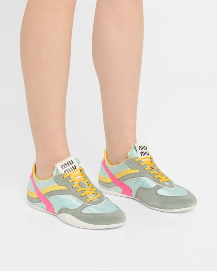 Colorblock Nylon Tech Runner Sneakers - Image 4