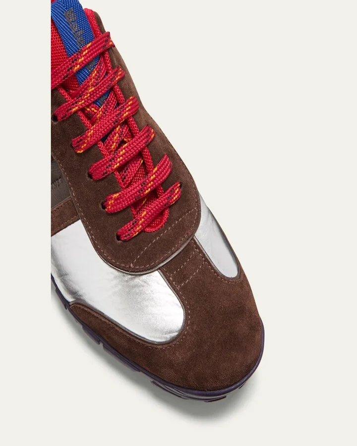 Colorblock Runner Lace-Up Sneakers - Image 3