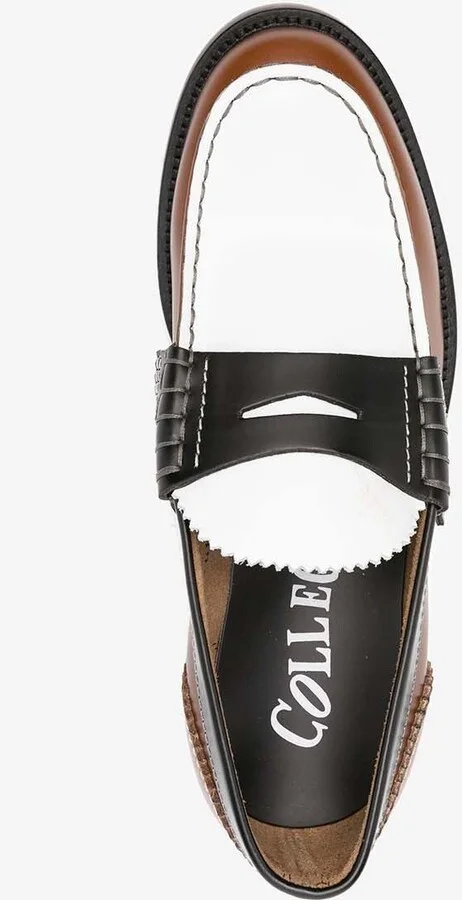 Colorblocked Calf Leather Loafers - Image 3