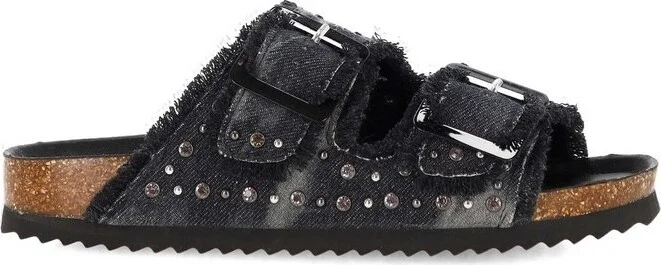 Colors Of California Studded Slide Sandals