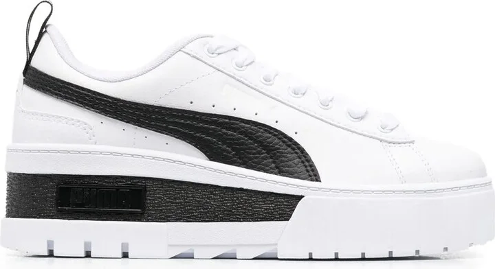 Colour-Block Calf-Leather Sneakers