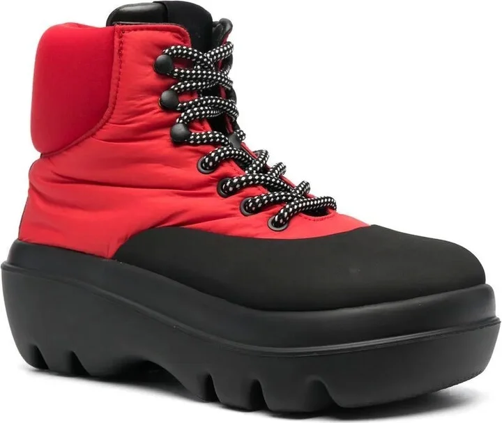 Colour-Block Lace-Up Boots - Image 2