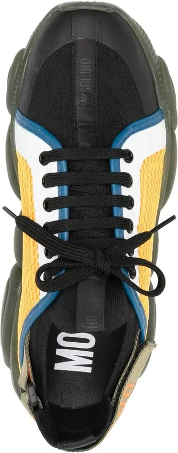 Colour-Block Lace-Up Sneakers - Image 4
