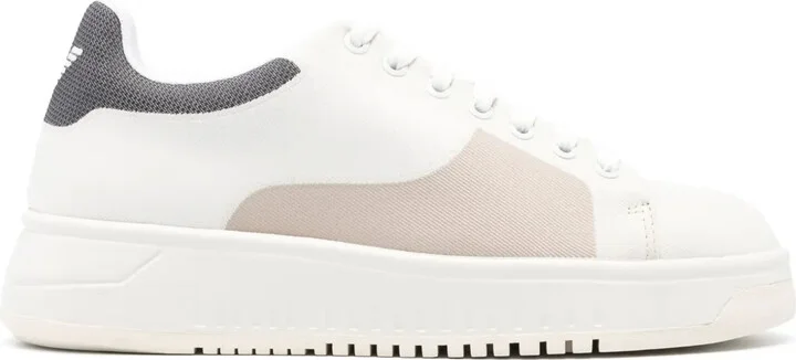 Colour-Block Lace-Up Sneakers