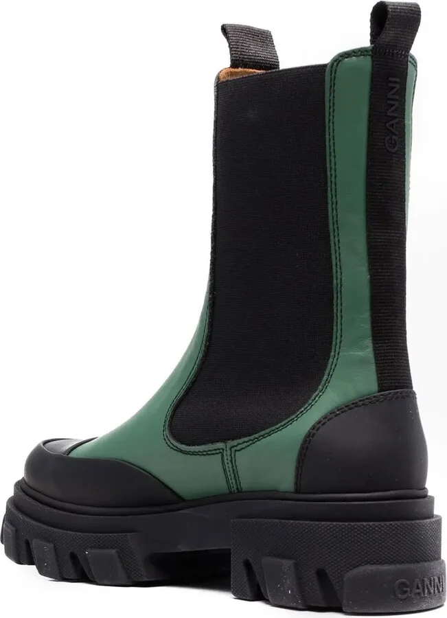 Colour-Block Leather Ankle Boots - Image 3