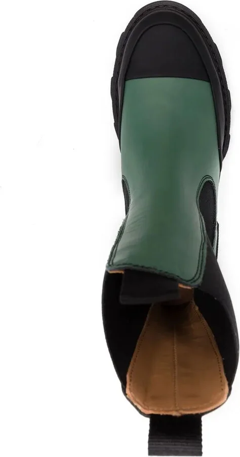 Colour-Block Leather Ankle Boots - Image 4