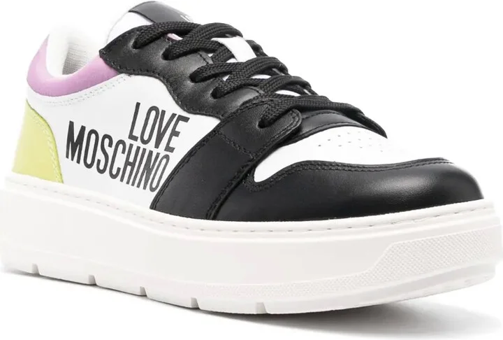 Colour-Block Logo-Print Sneakers - Image 2