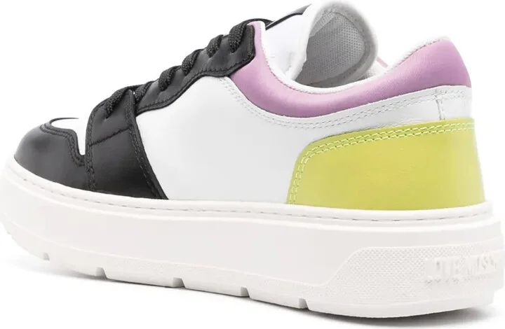 Colour-Block Logo-Print Sneakers - Image 3