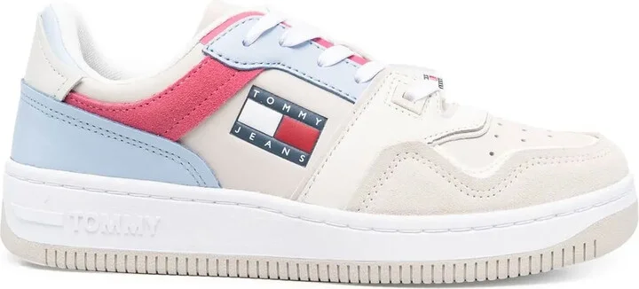 Colour-Block Mid-Top Sneakers
